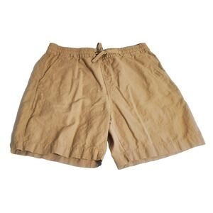 Lucky Brand Drawstring Shorts XL Chino Casual Comfort Khaki Beige